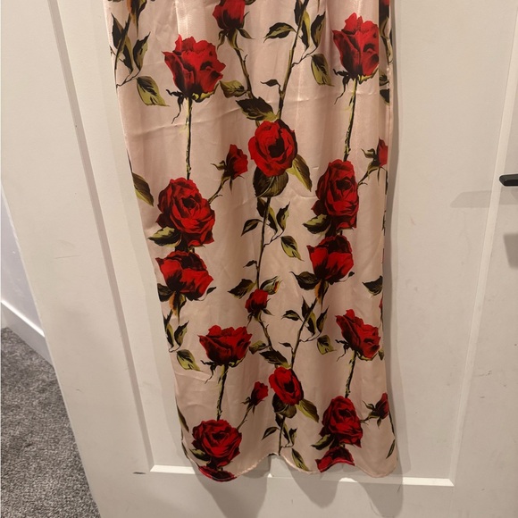 NWT Cider Satin Forgotten Rose Maxi Dress - Picture 4 of 9